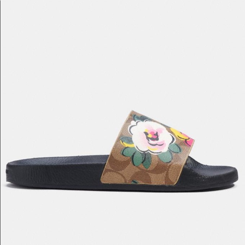 Coach Uli Sport Slide in Vintage Rose Print - Picture 2 of 6